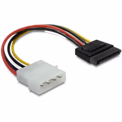 DeLOCK Cable Power SATA HDD > 4pin male – straight, 0,12 m