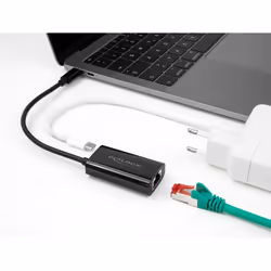 DeLOCK Adattatore USB Type-C per Gigabit LAN con porta di alimentazione 100 watt