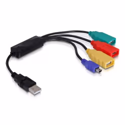 DeLOCK 61724, 480 Mbit/s, Nero, Windows 98SE/ME/2000/XP/Vista/7 Mac OS 9.2 +, 3x USB 2.0 A FM, 1x USB 2.0 mini-B M