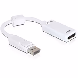 DeLOCK 61767, 0,125 m, DisplayPort, HDMI tipo A (Standard), Maschio, Femmina, Bianco