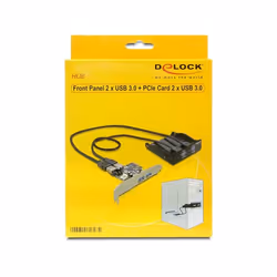 DeLOCK Front Panel + PCI Express Card scheda di interfaccia e adattatore Interno USB 3.2 Gen 1 (3.1 Gen 1)