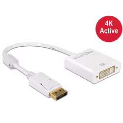 DeLOCK 62600 cavo e adattatore video 0,2 m DisplayPort DVI-I Bianco