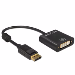 DeLOCK 62601, 0,2 m, DisplayPort, DVI-I, Maschio, Femmina, Oro