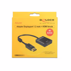 DeLOCK 62607, 0,2 m, DisplayPort, HDMI tipo A (Standard), Maschio, Femmina, Oro