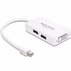 DeLOCK 0.16m DisplayPort/VGA + HDMI + DVI, 0,16 m, Mini DisplayPort, VGA (D-Sub)+ HDMI + DVI, Maschio, Femmina, 1920 x 1200 P ...