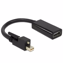 DeLOCK 62640, 0,25 m, Mini DisplayPort, HDMI, Maschio, Femmina, Oro