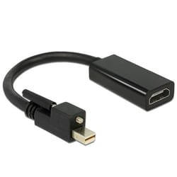 DeLOCK 62640 cavo e adattatore video 0,25 m Mini DisplayPort HDMI Nero