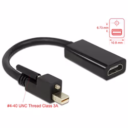 DeLOCK 62640 cavo e adattatore video 0,25 m Mini DisplayPort HDMI Nero