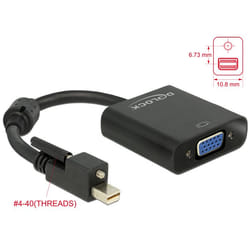 DeLOCK 62641 cavo e adattatore video 0,25 m Mini DisplayPort VGA (D-Sub) Nero