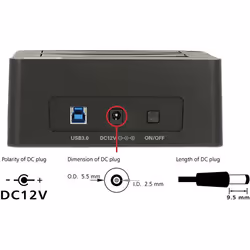 DeLOCK 62661 docking station per unità di archiviazione USB 3.2 Gen 1 (3.1 Gen 1) Type-B Nero
