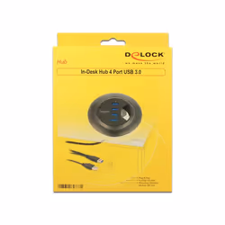 DeLOCK 62868 hub di interfaccia USB 3.2 Gen 1 (3.1 Gen 1) Type-A 5000 Mbit/s Nero - Vista aggiuntiva 5
