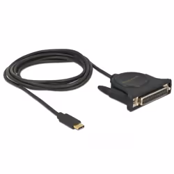 DeLOCK 62980, Nero, USB C, DB25, 1,8 m