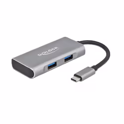 DeLOCK Hub esterno USB 10 Gbps USB Type-C con 2 x USB Tipo-A e 2 x USB Type-C., USB 3.2 Gen 2 (3.1 Gen 2) Type-C, USB 3.2 Gen ...