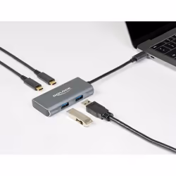 DeLOCK Hub esterno USB 10 Gbps USB Type-C con 2 x USB Tipo-A e 2 x USB Type-C.