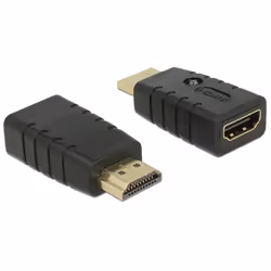 DeLOCK 63320, 1 x HDMI-A 19 pin, 1 x HDMI-A 19 pin, Nero