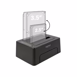 DeLOCK 63957 docking station per unità di archiviazione USB 3.2 Gen 2 (3.1 Gen 2) Type-C Nero - Vista aggiuntiva 4