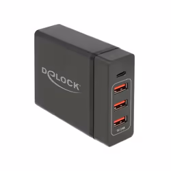 DeLOCK USB-Wandladegerät 63974, Interno, AC, 20 V, 1,2 m, Nero