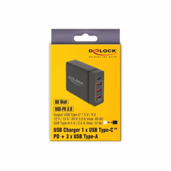 DeLOCK USB-Wandladegerät 63974 Universale Nero AC Interno - Vista aggiuntiva 5