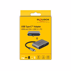 DeLOCK 64074 replicatore di porte e docking station per laptop USB 3.2 Gen 1 (3.1 Gen 1) Type-C Grigio - Vista aggiuntiva 5