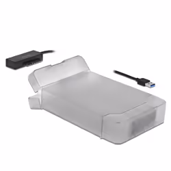 DeLOCK 64086, USB tipo A, SATA, Trasparente, 6 Gbit/s, Windows 10, Windows 7, Windows 8.1, ChromeOS