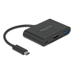 DeLOCK 64091 replicatore di porte e docking station per laptop USB 3.2 Gen 1 (3.1 Gen 1) Type-C Nero