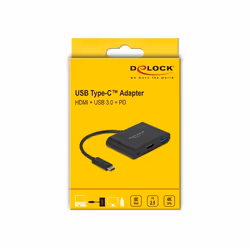 DeLOCK 64091 replicatore di porte e docking station per laptop USB 3.2 Gen 1 (3.1 Gen 1) Type-C Nero