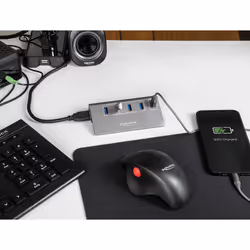 DeLOCK Hub USB 10 Gbps con 4 porte USB Tipo-A + 1 porta di ricarica veloce con alimentatore - Vista aggiuntiva 4