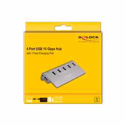 DeLOCK Hub USB 10 Gbps con 4 porte USB Tipo-A + 1 porta di ricarica veloce con alimentatore - Vista aggiuntiva 5