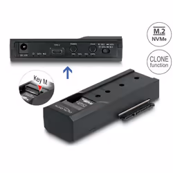 DeLOCK Convertitore USB Type-C per 1 x SSD M.2 NVMe + 1 x SATA SSD / HDD con funzione di clonazione