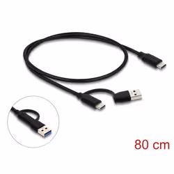 DeLOCK 64283 hub di interfaccia USB tipo-C 10000 Mbit/s Nero - Vista aggiuntiva 2