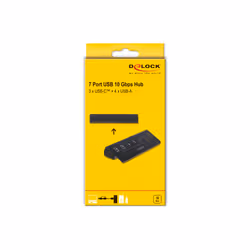 DeLOCK 64283 hub di interfaccia USB tipo-C 10000 Mbit/s Nero - Vista aggiuntiva 4