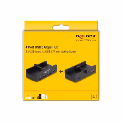 DeLOCK 64284 hub di interfaccia USB 2.0 Type-A 5000 Mbit/s Nero - Vista aggiuntiva 5