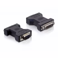DeLOCK 65017, DVI-I, VGA 15-pin M, Nero