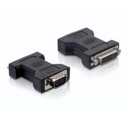 DeLOCK 65017 adattatore per inversione del genere dei cavi DVI-I VGA 15-pin M Nero