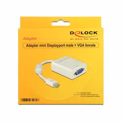 DeLOCK Adapter mini Displayport / VGA FM 0,18 m VGA (D-Sub) Bianco