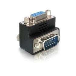 DeLOCK Adapter VGA male/female right angled VGA 15pin Nero