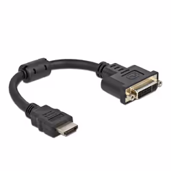 DeLOCK Adattatore HDMI maschio per DVI 24+5 femmina 4K 30 Hz 20 cm, 0,2 m, HDMI tipo A (Standard), DVI-D, Maschio, Femmina, D ...