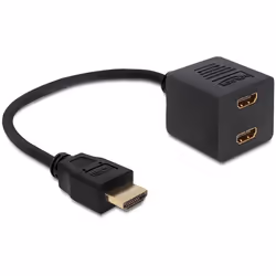 DeLOCK 65226, HDMI tipo A (Standard), 2 x HDMI, Nero