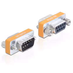 DeLOCK 65255 adattatore per inversione del genere dei cavi 9-p Sub-D Argento, Giallo - Vista aggiuntiva 2