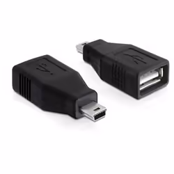 DeLOCK 65277, mini USB, USB 2.0-A, Nero