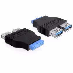 DeLOCK 65324, USB 3.0, 19 Pin Buchse, Nero