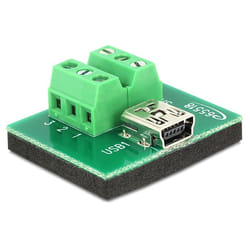 DeLOCK 65518 adattatore per inversione del genere dei cavi Mini USB 6p Nero, Verde