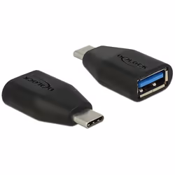 DeLOCK 65519, USB 3.1 Gen 2 Type-C, USB 3.1 Gen 2 Type-A, Nero