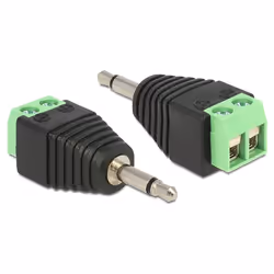DeLOCK 65528, 3.5mm, Nero, Verde, Argento