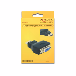 DeLOCK 65567 adattatore per inversione del genere dei cavi DisplayPort VGA Nero