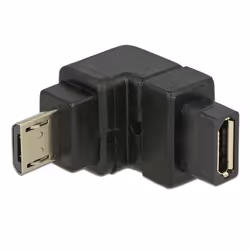 DeLOCK USB2.0Micro-B/USB2.0Micro-B, USB 2.0 Micro-B, USB 2.0 Micro-B, Nero