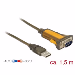 DeLOCK 65840 cavo seriale Nero, Giallo 1,5 m USB tipo A DB-9