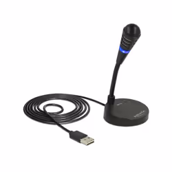 DeLOCK 65868 microfono Nero Microfono per PC