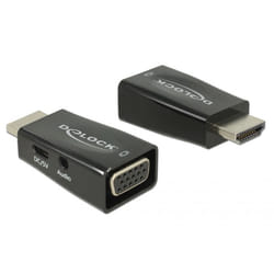 DeLOCK 65901 adattatore per inversione del genere dei cavi HDMI A VGA & 3.5 mm Audio Nero