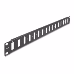 DeLOCK Pannello 19″ per adattatore con connessione a vite a 16 porte nero, Montaggio a rack, 1U, Nero, Metallo, 44 mm, 482 mm
